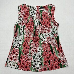 Tommy Hilfiger Pink Cherry Blossom Floral Sleeveless Cami Blouse, Small